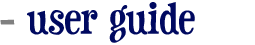 user guide